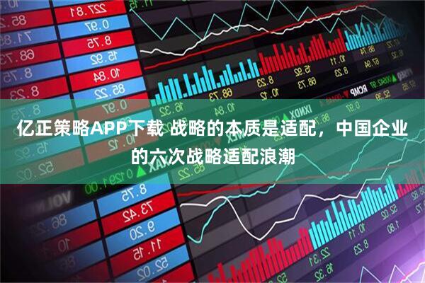 亿正策略APP下载 战略的本质是适配，中国企业的六次战略适配浪潮