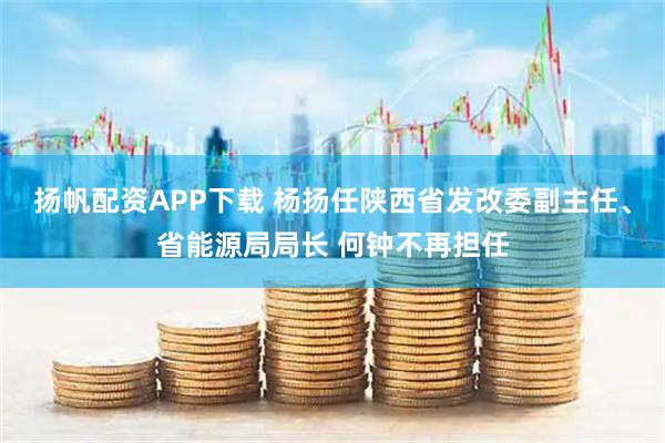 扬帆配资APP下载 杨扬任陕西省发改委副主任、省能源局局长 何钟不再担任